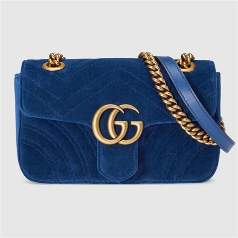 gucci blue bag velvet ioffer|Gucci purses for women.